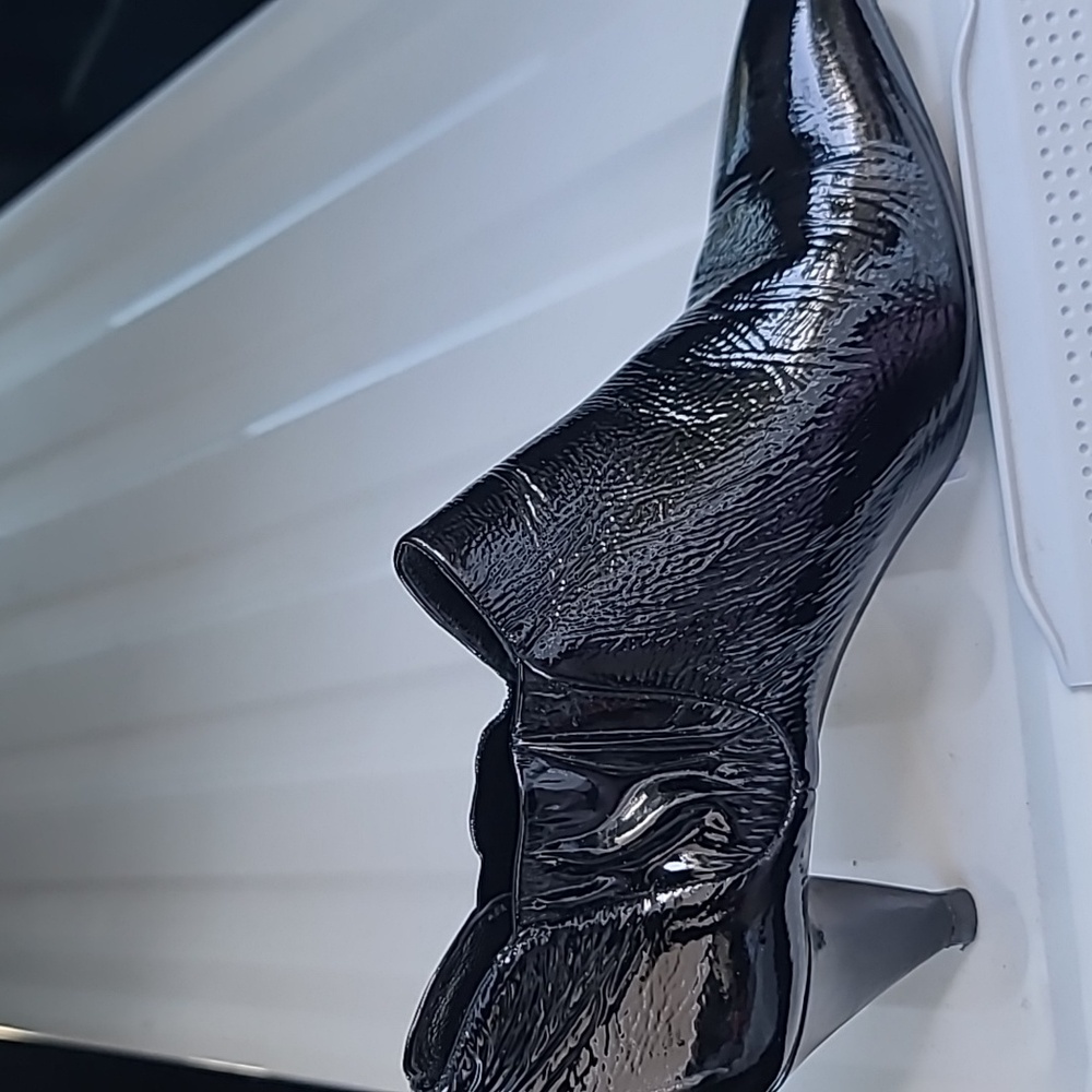 Prada Black Patent Booties Sz 39(Repair Needed) - Picture 9 of 12